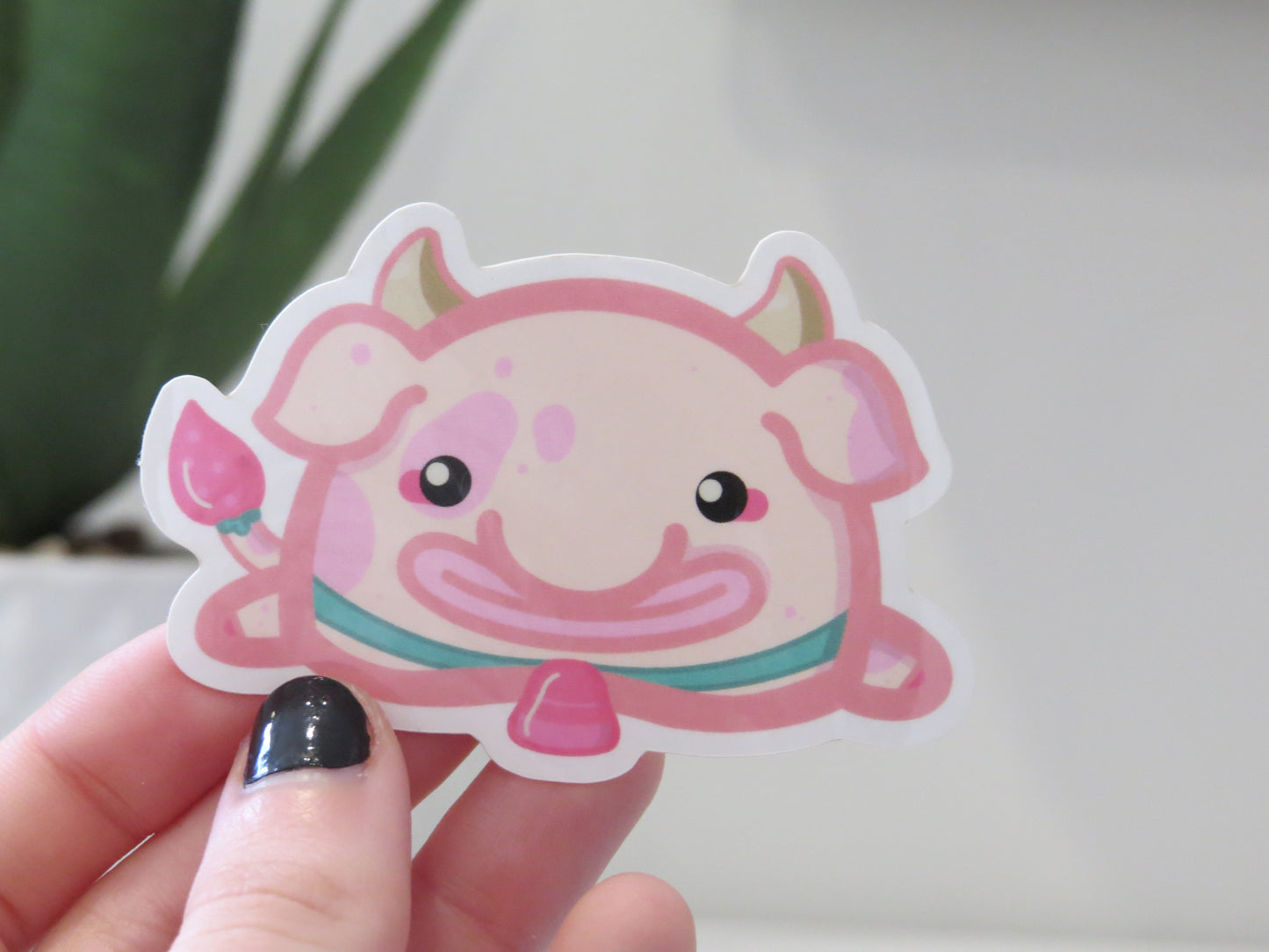 Strawberry Cow Blobfish Sticker