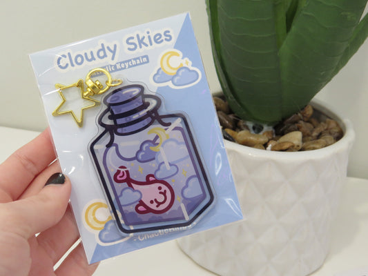 Cloudy Skies Blobfish Keychain