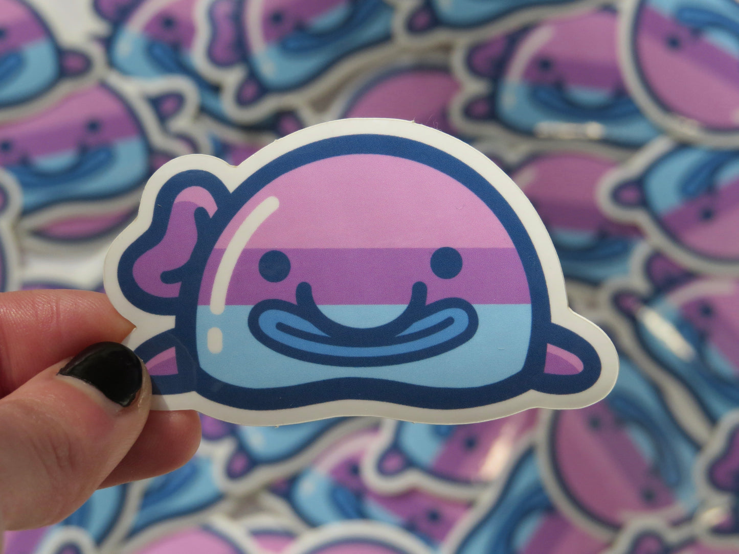 Bisexual Pride Flag Blobfish Sticker
