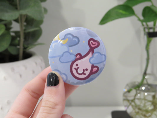 Cloudy Skies Blobfish Button
