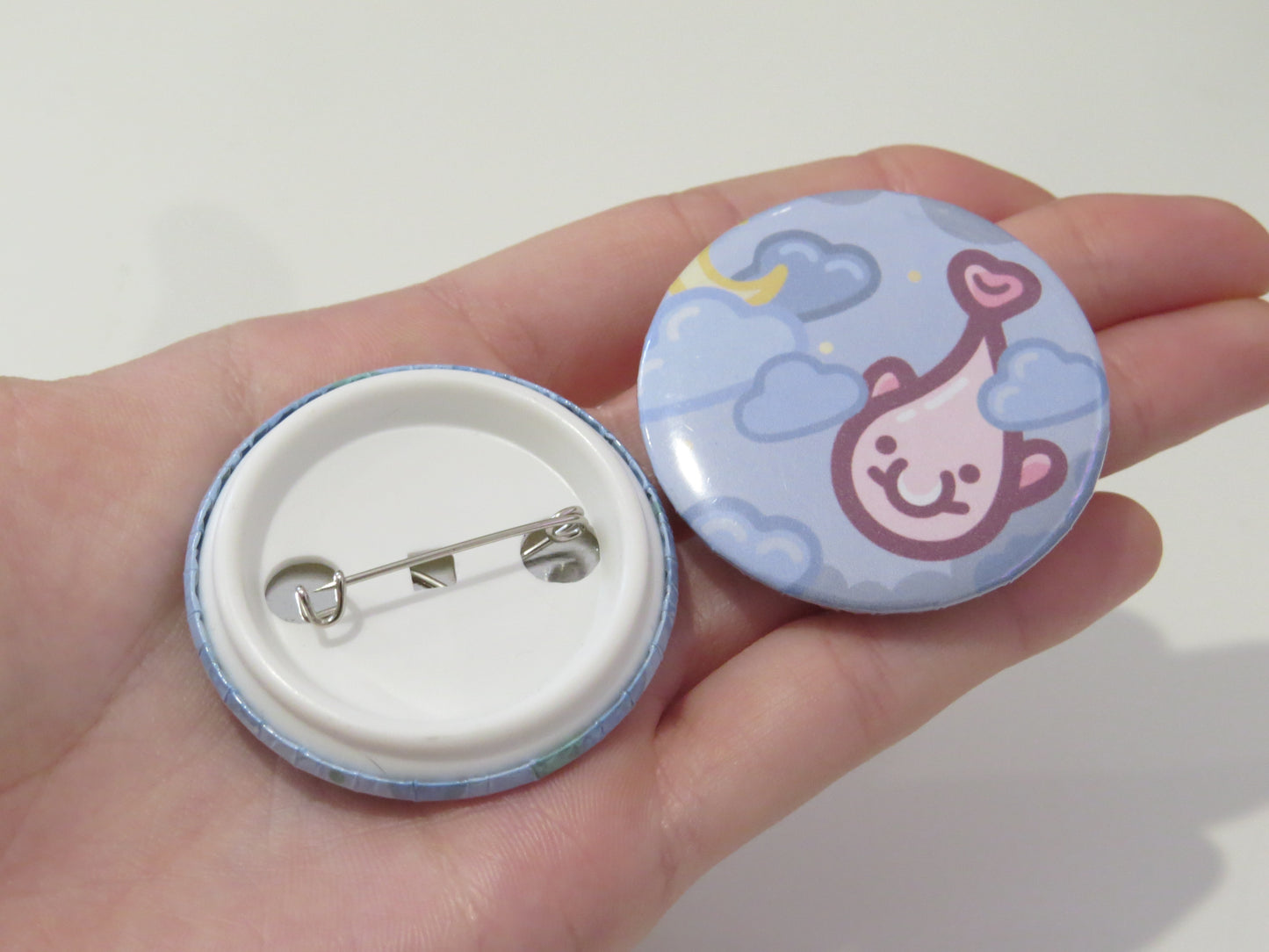 Cloudy Skies Blobfish Button