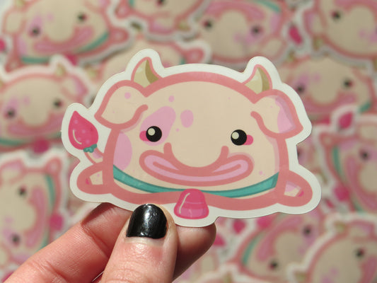 Strawberry Cow Blobfish Sticker