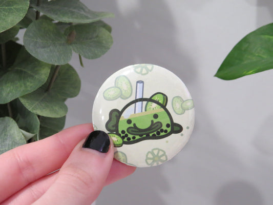Kiwi Boba Blobfish Button