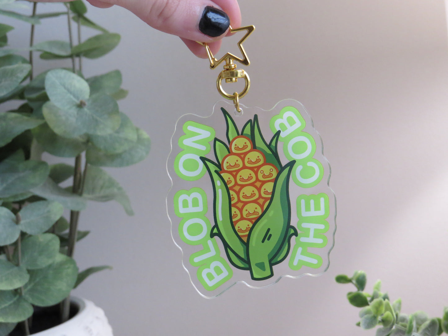 Corn Blobfish Keychain