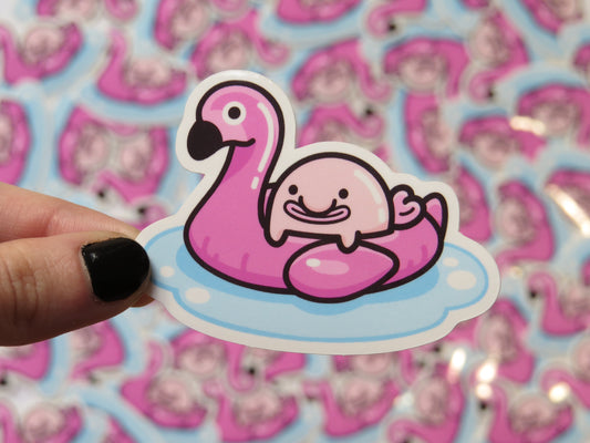 Pool Floaty Blobfish Sticker