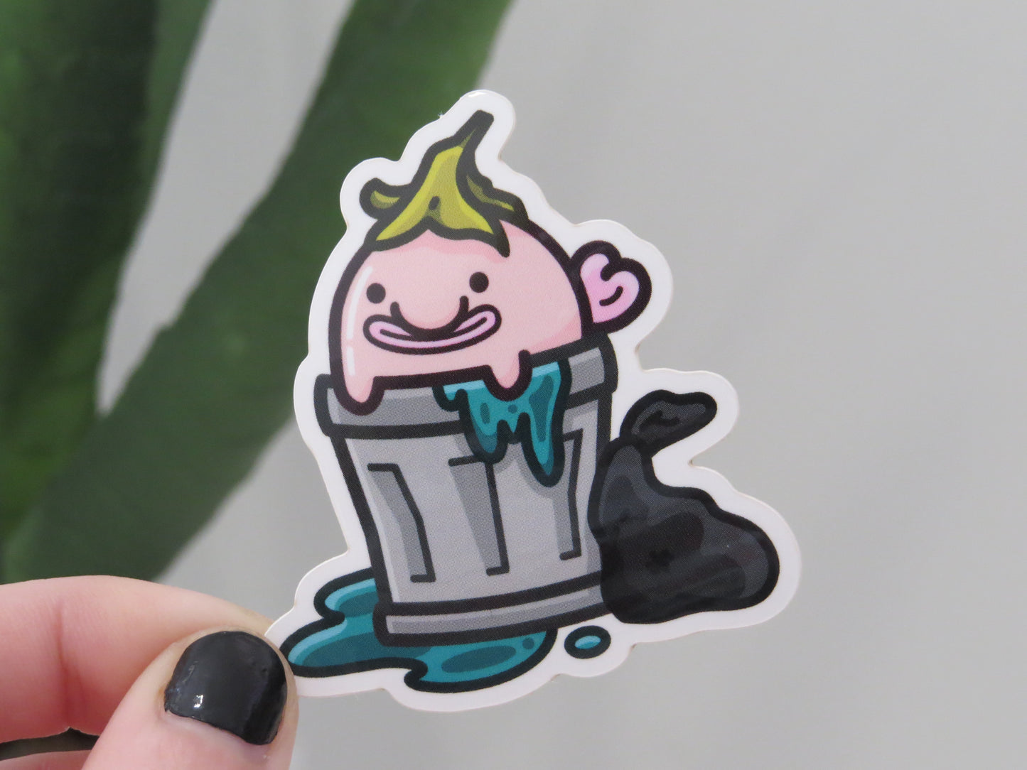 Trash Can Blobfish Sticker