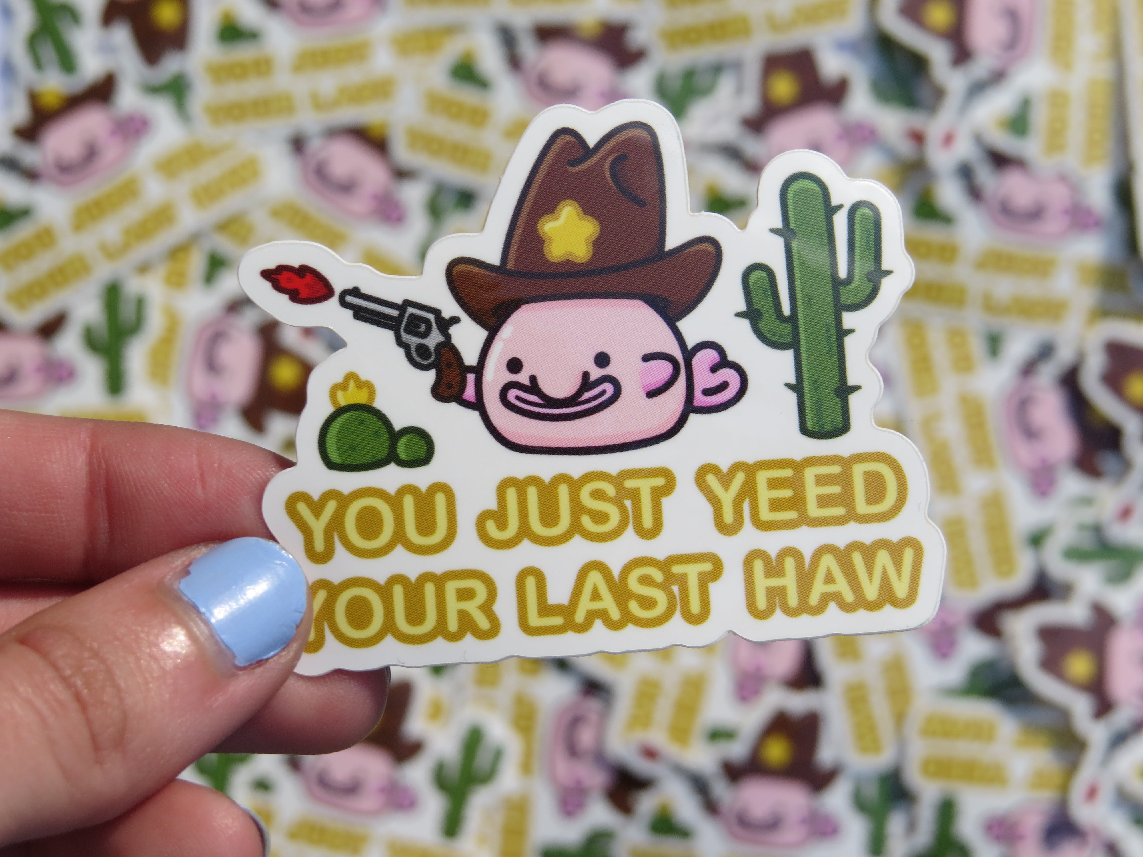 Cowboy Blobfish Sticker – Chaoticblobs