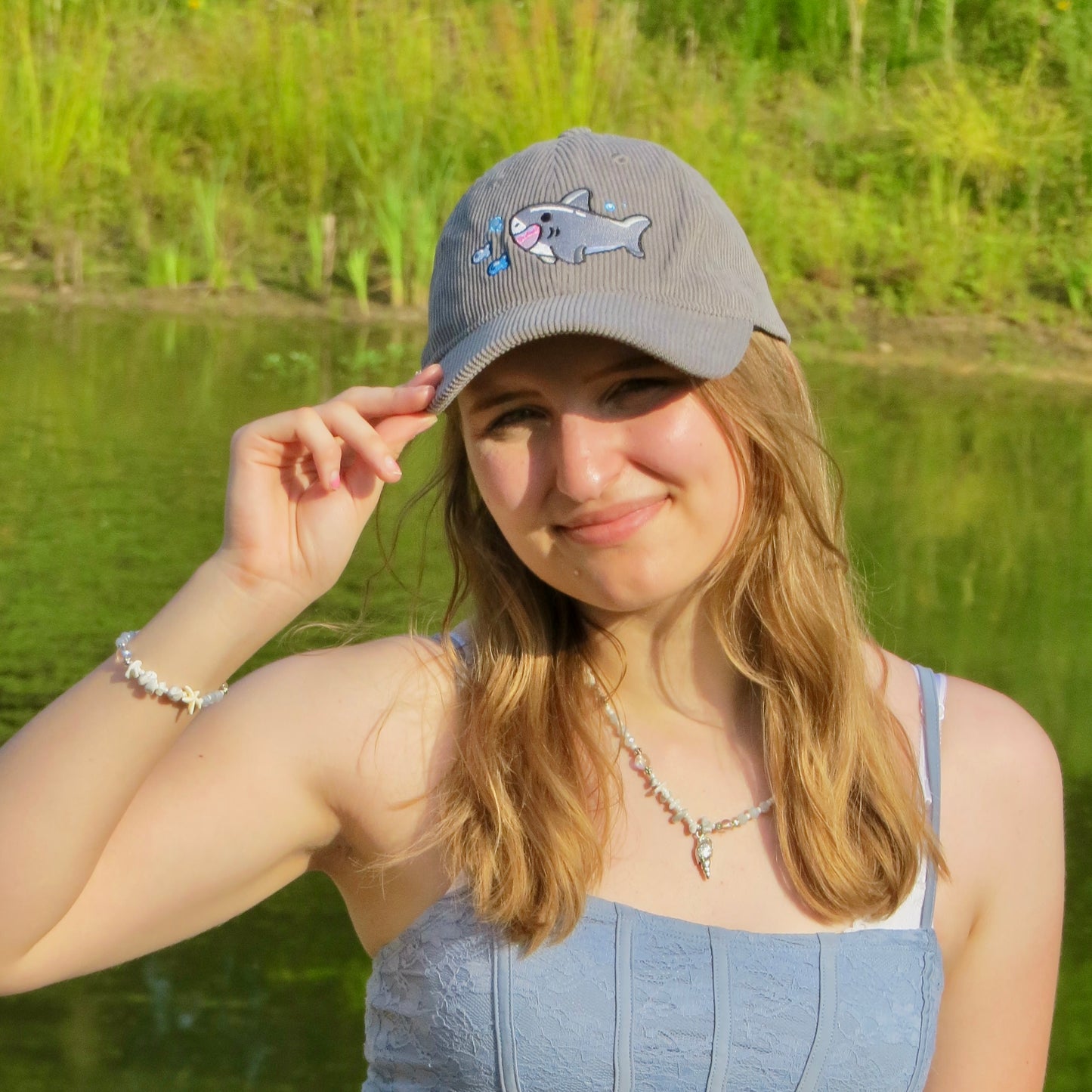 Great White Shark Corduroy Hat