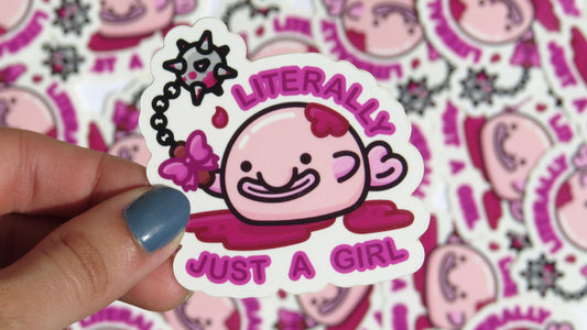 Just a Girl Blobfish Sticker