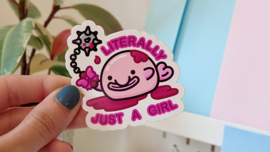 Just a Girl Blobfish Sticker