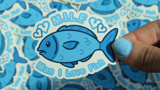 Man I Love Fish Sticker