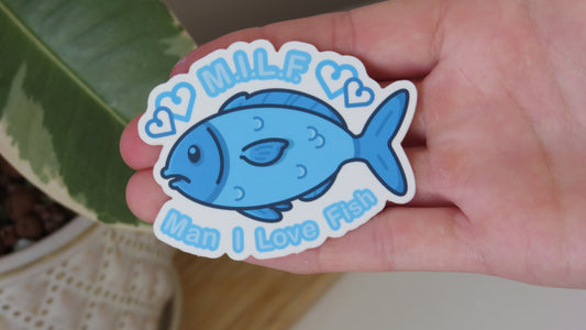 Man I Love Fish Sticker