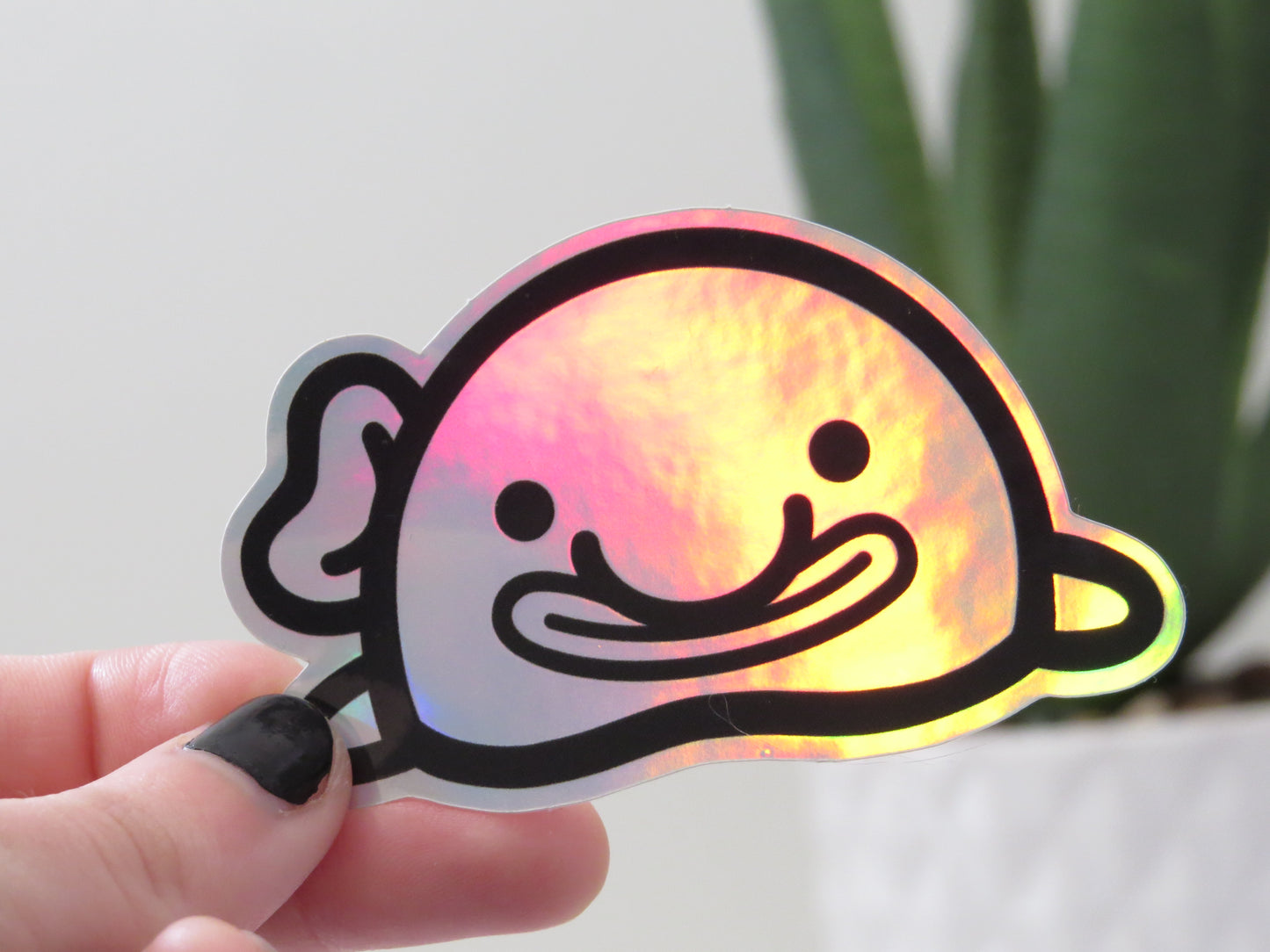 Holographic Blobfish Sticker