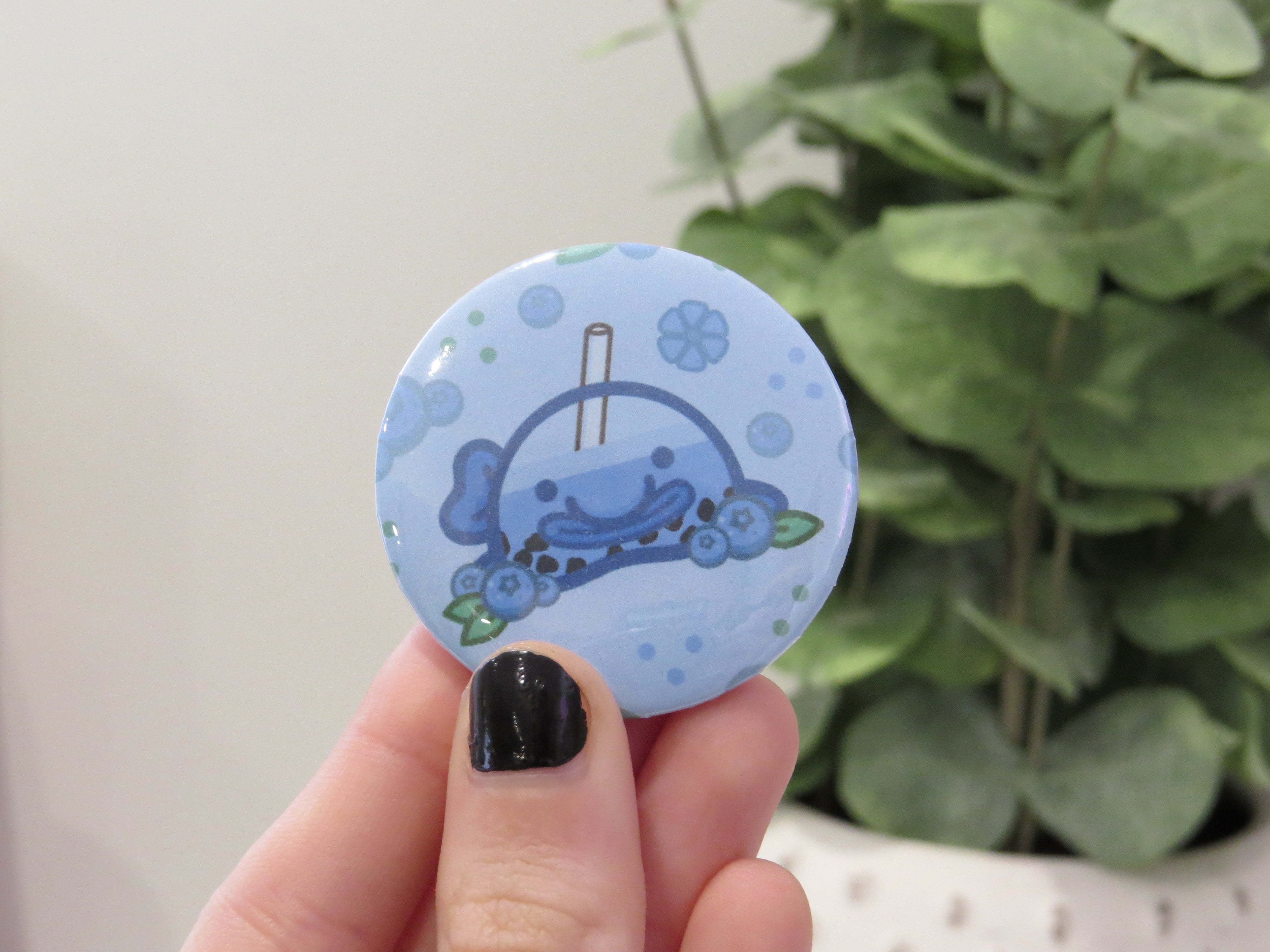 Blueberry Boba Button – Chaoticblobs