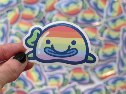 Pride Flag Blobfish Sticker