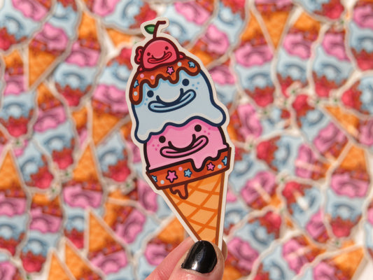 Ice Cream Blobfish Sticker