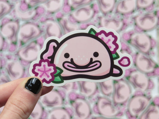 Sakura Blobfish Sticker